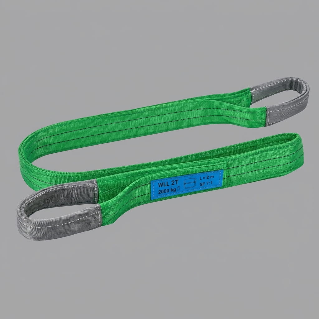 Green duplex webbing sling